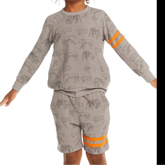 Chaser Cheetah Kids Long Sleeve Top and Shorts Set 2 - Picture 1 of 11